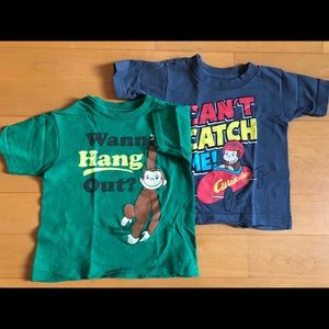 Set of 2 Curious George T-Shirts
